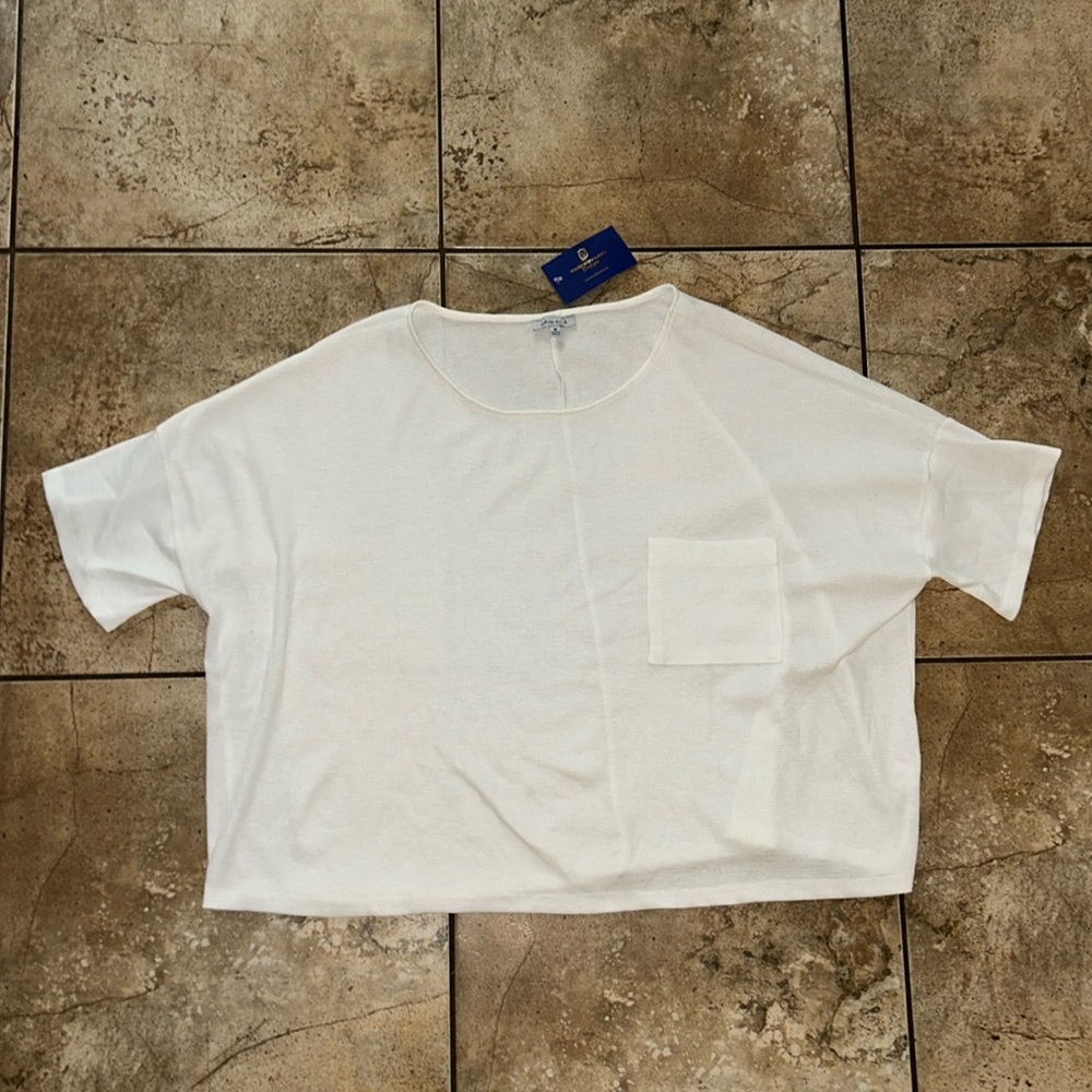 White Birch - Knit Boatneck Top in White